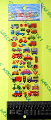 Micro Cars Trucks & Construction Vehicles Puffy Stickers Pack