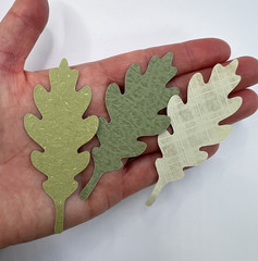 Green Leaf Die Cut Shapes Collage Junk Journals Cards Scrapbooking