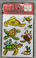 Vtg Classy Foil Stick-Ons Stickers Prizm Stickerz Turtles Exc Condition NOS NIP