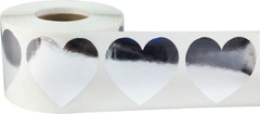Heart Stickers | 1.5″ Inch Wide – 500 Pack | Pick One Color