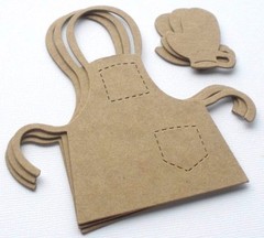 {3 set} *APRON & MITT* Raw Bare Chipboard Die Cuts