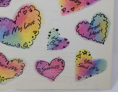 Vintage American Greetings Pastel Rainbow Heart Stickers 1980s 3 Packs 12 sheets