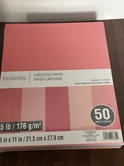 LOT of 5 Michaels Recollections Card Stock 50 Pc Packs 65 Lb Assorted Colors NIP