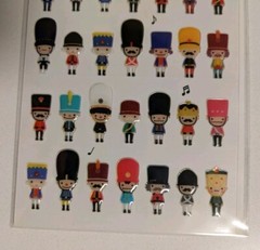 Latech Korea Stickers: One Sheet of 35 Toy Soldier Stickers; Super Cute and NEW