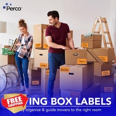 Perco 3×5 Inch Fluorescent Orange Labels 1 Roll
