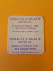 vintage 80’s illuminations animal parade sticker *restored* *damaged*