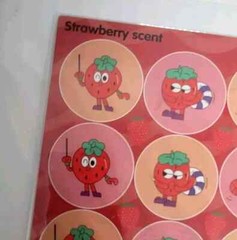 Vintage Scratch And Sniff Stickers Retro 80s 90s Food Strawberry Fruit Sticker 1