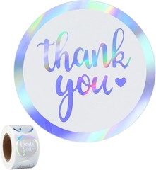 1000Pcs 1″ Thank You Stickers For Small Business Labels Round Rolls Seal Labels