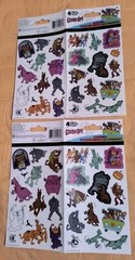 SCOOBY-DOO HALLOWEEN 54 STICKERS (4 Sheets) Multiple Designs NEW! Free Shipping!