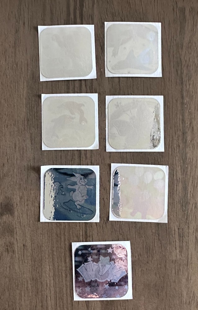 Vintage 90s Holographic Stickers – Set of 7