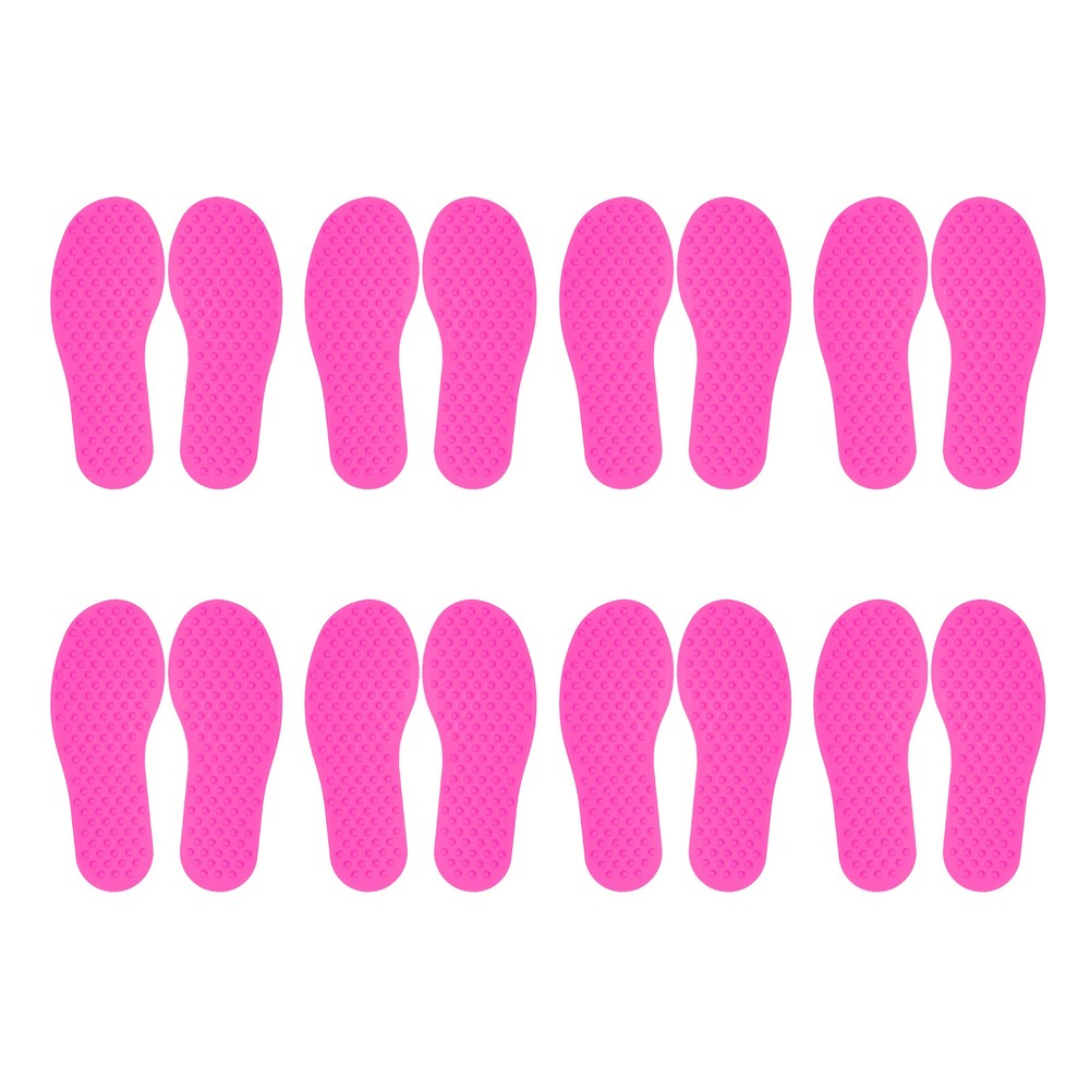 8 Pairs Feet Markers for Classroom Plastic Floor Foot Shaped Markers Pink