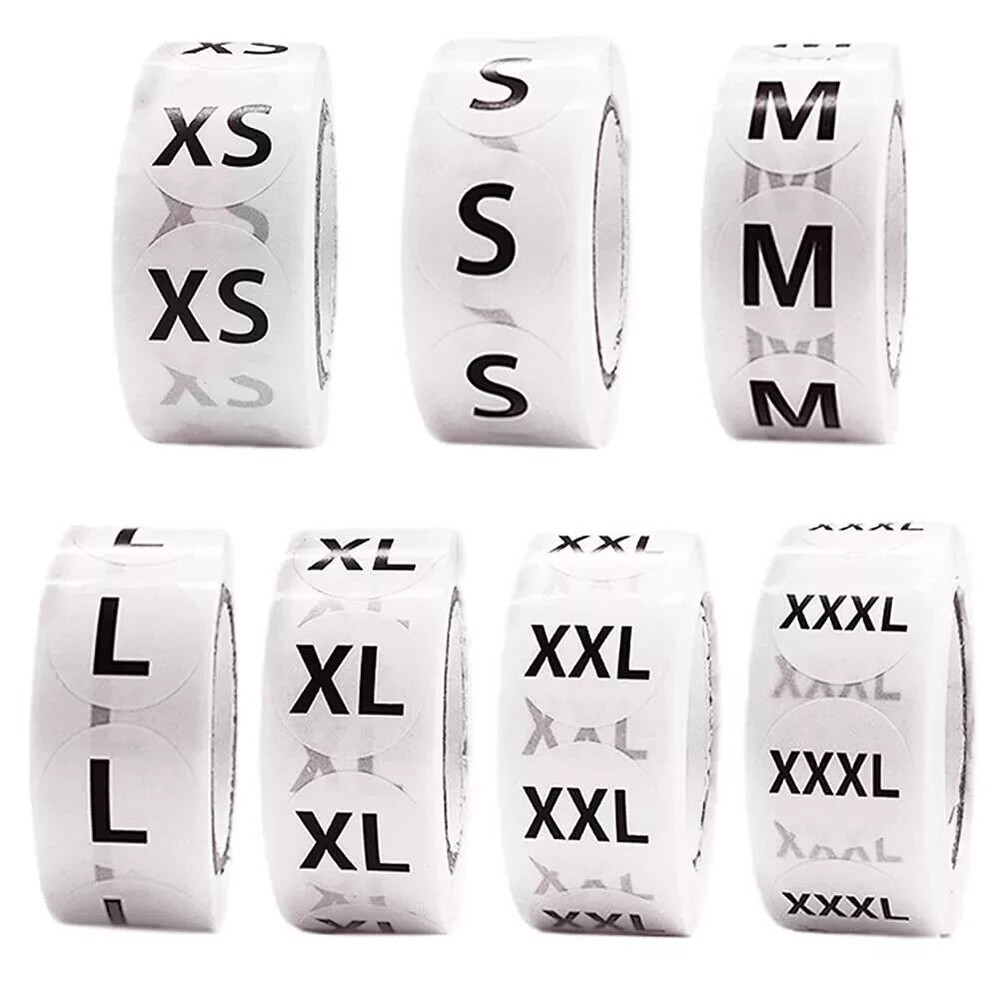 3500 PCS Clothing Size Stickers,Round Self Adhesive Size Stickers Labels,Whit…