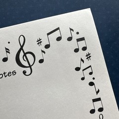 Vintage 80s 90s Hatley Cat Guitar Music Notes Note Stationary Paper Sheets