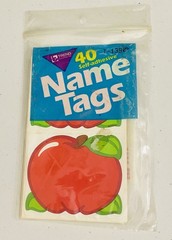 Trend Enterprises 40 Sel Adhesive Apple Name Tags Sealed