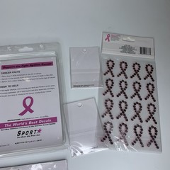 Lot Of Breast Cancer Awareness Stickers, Iron On & Decals