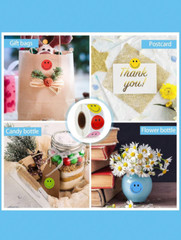 500pcs Roll Cute Face Reward Stickers, Self-Adhesive, Gift & Decoration