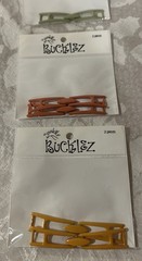 Junkitz BUCKLEZ- MANGO & COPPER (4PC) scrapbook ALBUM CARD JOURNAL MIXED MEDIA