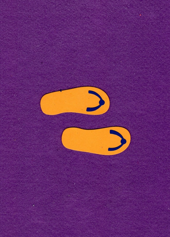 FLIP FLOPS die cuts scrapbook cards