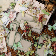 Vintage Flower Fairy Stickers 300Pcs Lot, 6 Packs Butterfly Fantasy Transpar…
