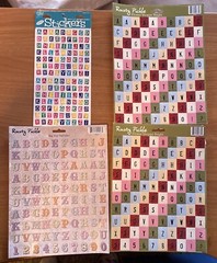 Lot of 15 Scrapbook Stickers-New.Martha Stewart, Rusty Pickle, Flair Design, Etc