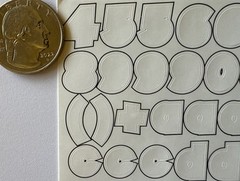 WHITE SHADOW CHUNKY ALPHABET Stickers(2sheet)Making Memories•Letters•Number•Word