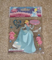 DisneyEK Success Jolees Dimensional Sticker ~ Cinderella with Epoxy Monogram