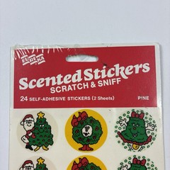 Eureka VTG Lot of Scratch & Sniff Scented Christmas Stickers Peppermint Pine