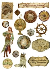 Stamperia LADY VAGABOND LIFESTYLE – CLEAR DIE CUTS – ACETATE , 44 PIECES