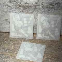 Lot of 3 VTG Sandylion Stickers Pods Assorted BEAUTY, LIPSTICK, COMB 21 Cts New