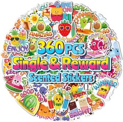 360PCS Scratch and Sniff Stickers, Large Scented Stickers for Kids & Teachers…