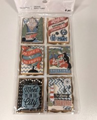 Travel Themed Recollections Scrapbooking Stickers/Embellishments 6 pc