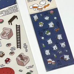 Cute Stickers 3D DIY House Supermarket Stickers for Phone Notebook Cartoon Scene