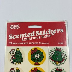 Eureka VTG Lot of Scratch & Sniff Scented Christmas Stickers Peppermint Pine