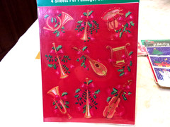Set of 5 Vintage American Greetings Christmas Sticker Packages -4 Sheets Ea- New