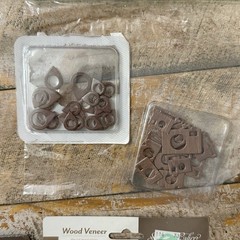 Studio Calico Embellishment Lot Letter Stickers Die Cut Wood Pieces Chipboard