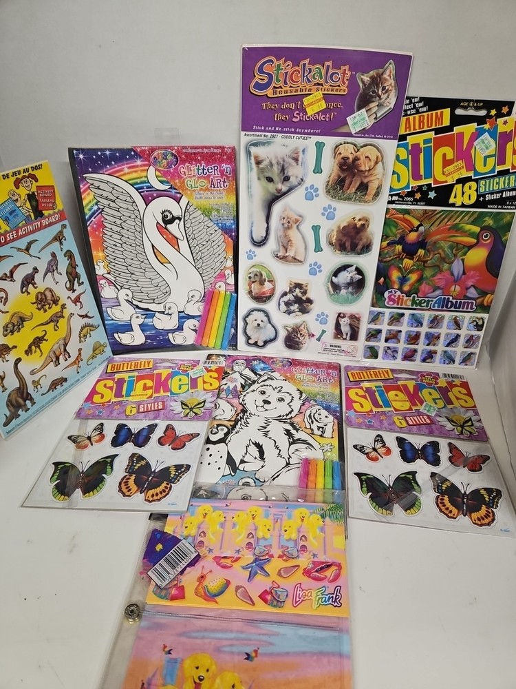 Kids Activity Art And Sticker Lot Stickers And Glo Art