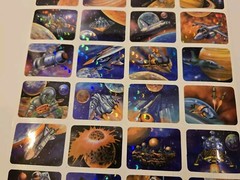 Vintage Prismatic Foil Stickers Space Astronauts Planets Aliens Spaceships New