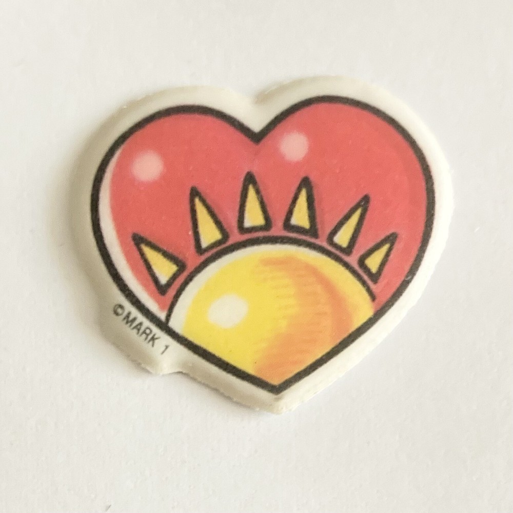 1980s Vintage Puffy Stickers Mark 1 Cute Pink Heart Matt Sticker – Sunshine NEW