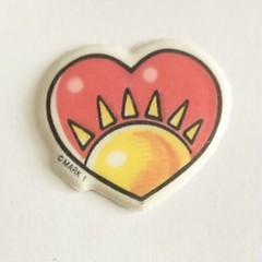 1980s Vintage Puffy Stickers Mark 1 Cute Pink Heart Matt Sticker – Sunshine NEW