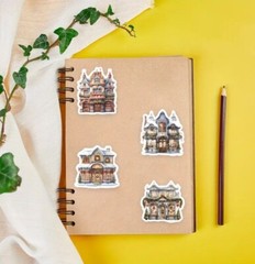 10pcs Christmas Storefront Stickers- Scrapbook, Journal, DIY Crafts & Cards