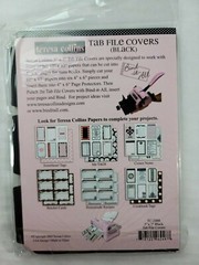 Teresa Collins Black Tab File Covers 5×7 Crafting Mini Books Heavy Chipboard 9Pc