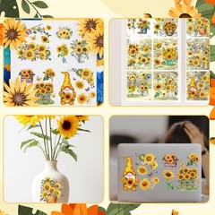 Sunflower Rub on Transfers for Crafts – 12 Sheets 5.9 x inches,