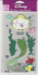 Disney PRINCESS ARIEL COSTUME DRESS 3D Stickers little mermaid