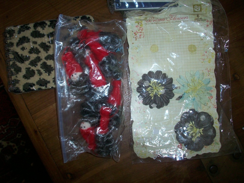 Prima Flowers Mosaic Magic Ceramic Tiles Sock Craft Lot Santas Mini Scrapbook +