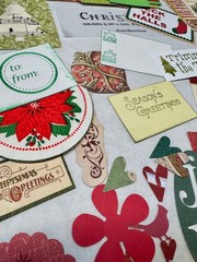 Christmas lot scrapbook planner journal junk collage ephemera paper crafting art