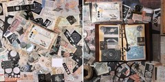 Elegant 200pc Celestial Vintage Stickers & Scrapbook Paper – Unique Crafting Set