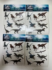 JURASSIC WORLD JURASSIC PARK Realistic Dino Sticker 4 Pack buy more and save $$