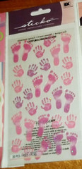 4 PKGS.BABY SCRAPBOOKING STICKERS & DIE CUTS