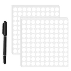 2000PCS Round White Price Stickers 3/4″ Color Coding Labels Sheets