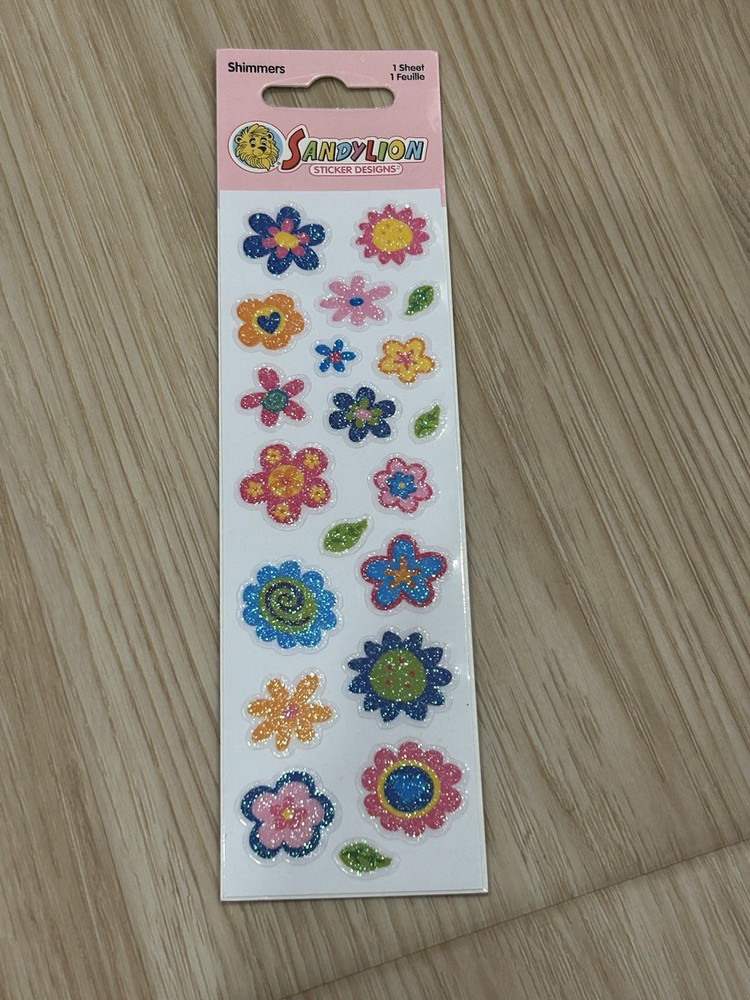 Sandylion Stickers Flowers Multi Color Sealed New Rainbow